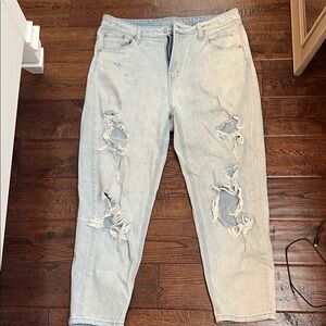 Distressed Light Wash Jeans